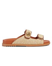 Gucci Unisex Sandal With Double G 780061 Coffee