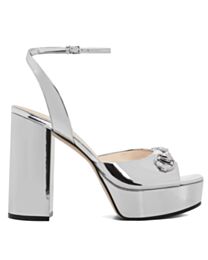 Gucci Women's Horsebit Sandal 789191 Silver