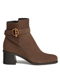 Hermes Women's Jill 60 Ankle Boot Dark Coffee