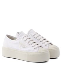 Prada Women's Laced Fabric Sneakers 