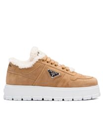 Prada Women's Suede Sneakers Coffee