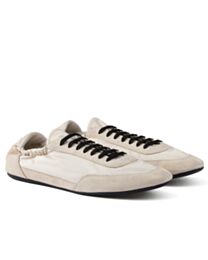 Prada Women's Collapse Re-Nylon And Suede Sneakers 