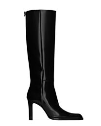 Saint Laurent Women's Nina High Boots In Glazed Calfskin Black