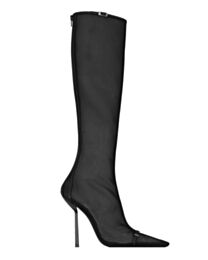 Saint Laurent Women's Oxalis Boots In Mesh Black