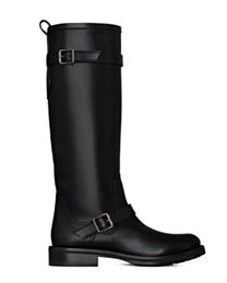 Saint Laurent Women's River Boots In Smooth Leather Black