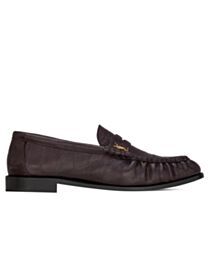 Saint Laurent Women's Le Loafer Penny Slippers In Eel Mauve