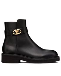 Valentino Women's Vlogo Locker Calfskin Ankle Boot 40MM Black