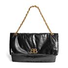 Balenciaga Monaco Large Chain Bag Black