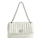 Balenciaga Monaco Medium Chain Bag Quilted Cream