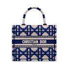 Christian Dior Small Dior Book Tote Dark Blue