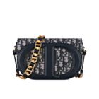 Christian Dior CD Signature Bag With Strap Dark Blue