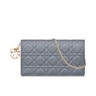 Christian Dior Lady Dior Pouch Blue