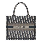 Christian Dior Small Dior Book Tote Dark Blue