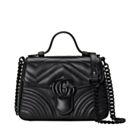 Gucci GG Marmont Mini Top Handle Bag Black