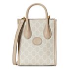 Gucci Mini Tote Bag With Interlocking G Cream