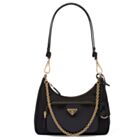 Prada Re-Nylon And Brushed Leather Mini-bag 1BC198 Black