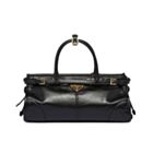 Prada Medium Leather Handbag 1BA426 Black