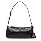 Prada Re-Edition 2002 Small Leather Shoulder Bag 1BC201 Black