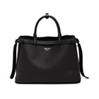 Prada Medium Leather Handbag With Belt 1BA417 Black