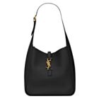 Saint Laurent Le 5 A 7 Soft Small Hobo Bag In Smooth Leather Black