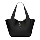 Saint Laurent Bea Tote In Grained Leather Black