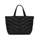 Saint Laurent Puffer Tote In Econyl Black